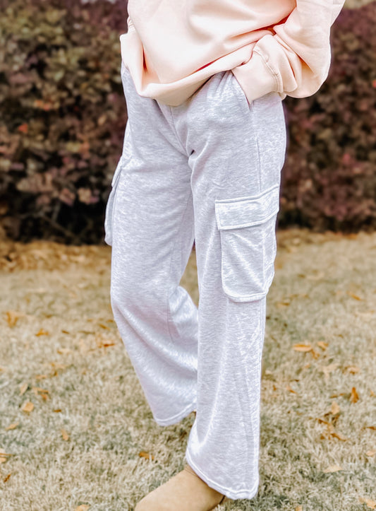 Heather Grey Cargo Sweats