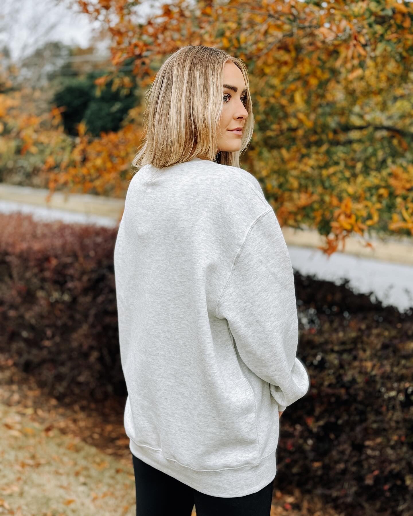 Oversized Pickleball Sweatshirt- Heather Grey