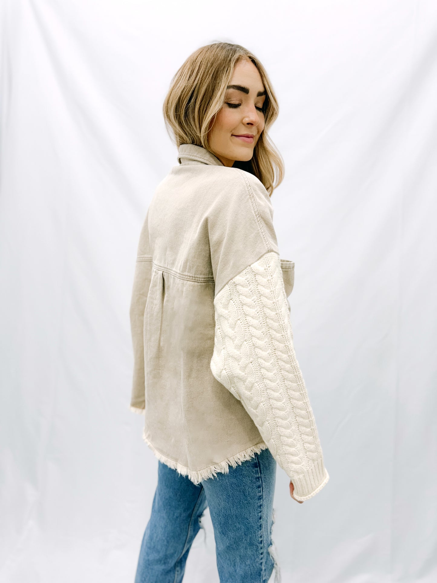 Tatum Sweater Sleeve Shacket