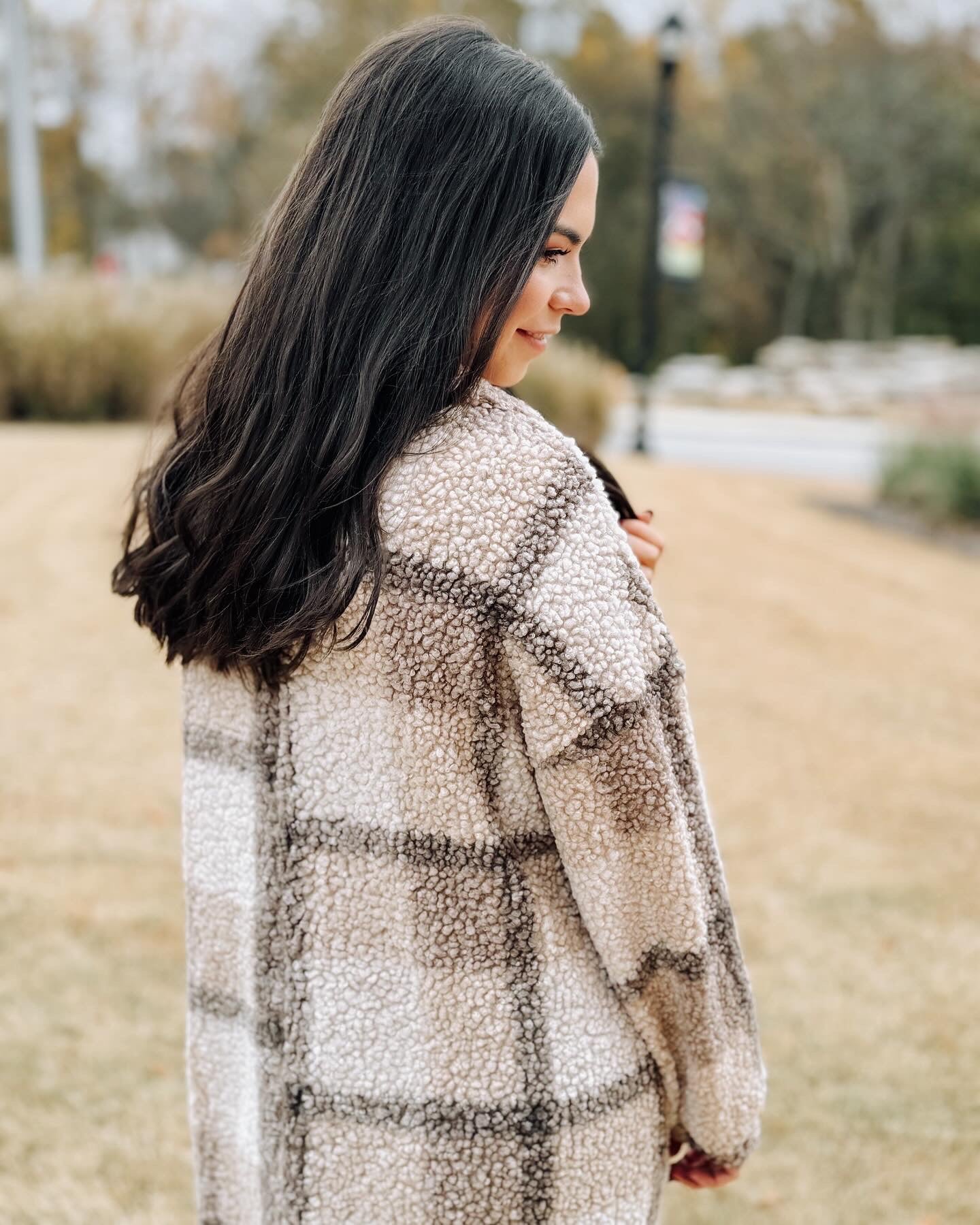 Leya Plaid Midi Coat